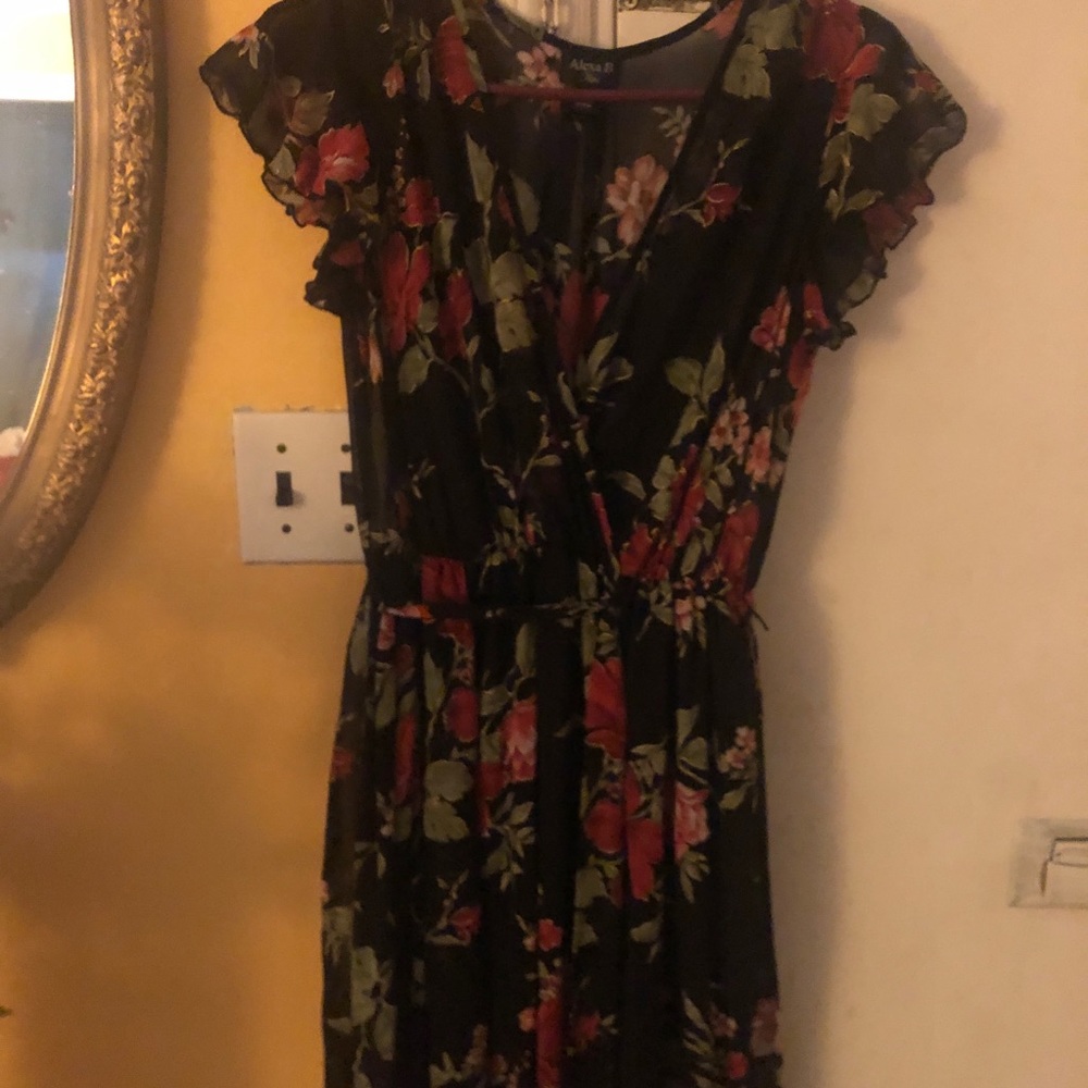 V-neck Floral Dress